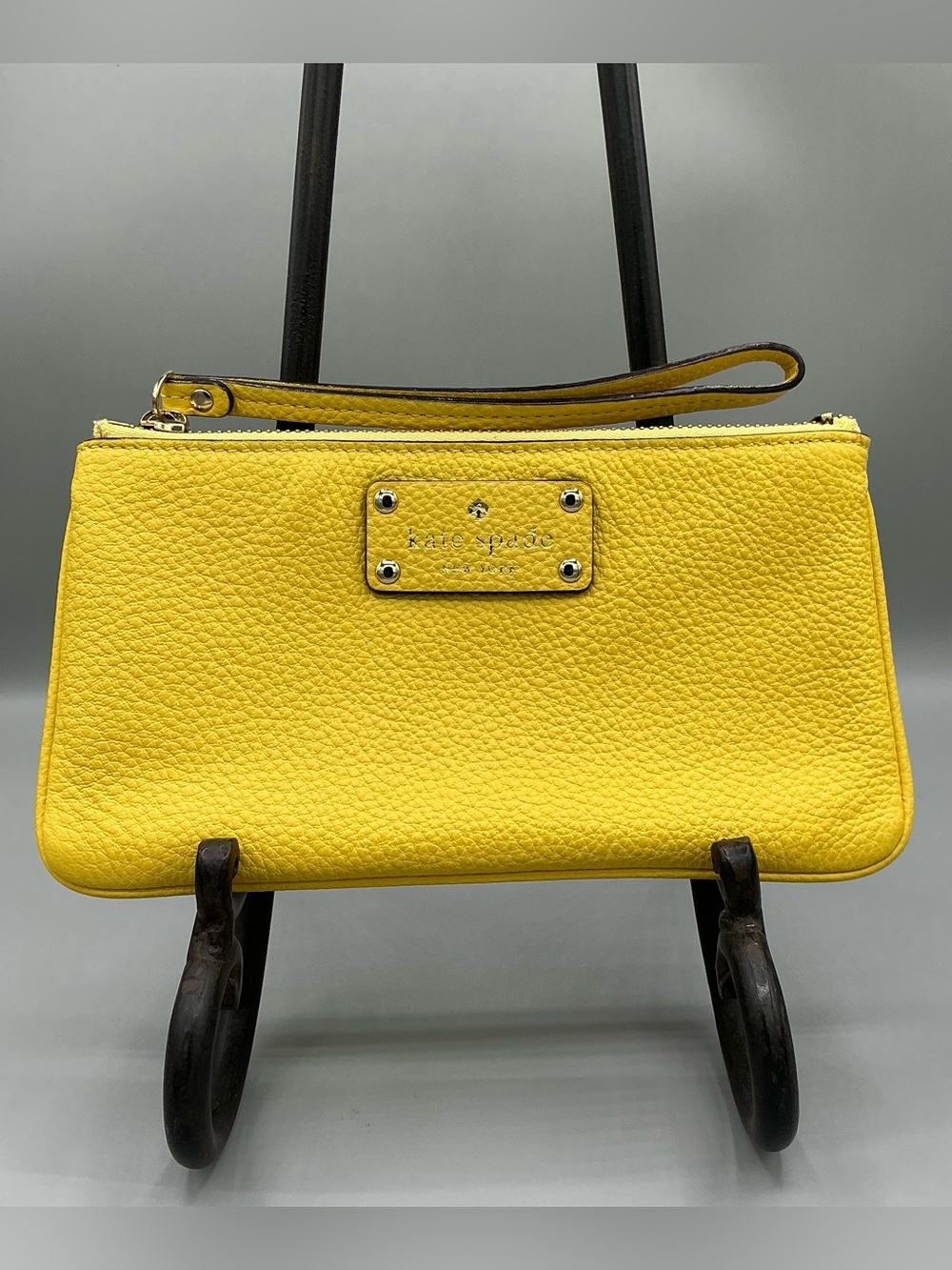 kate spade Zippered Chrissy Berkshire Road Yellow/Gold Wristlet/Clutch